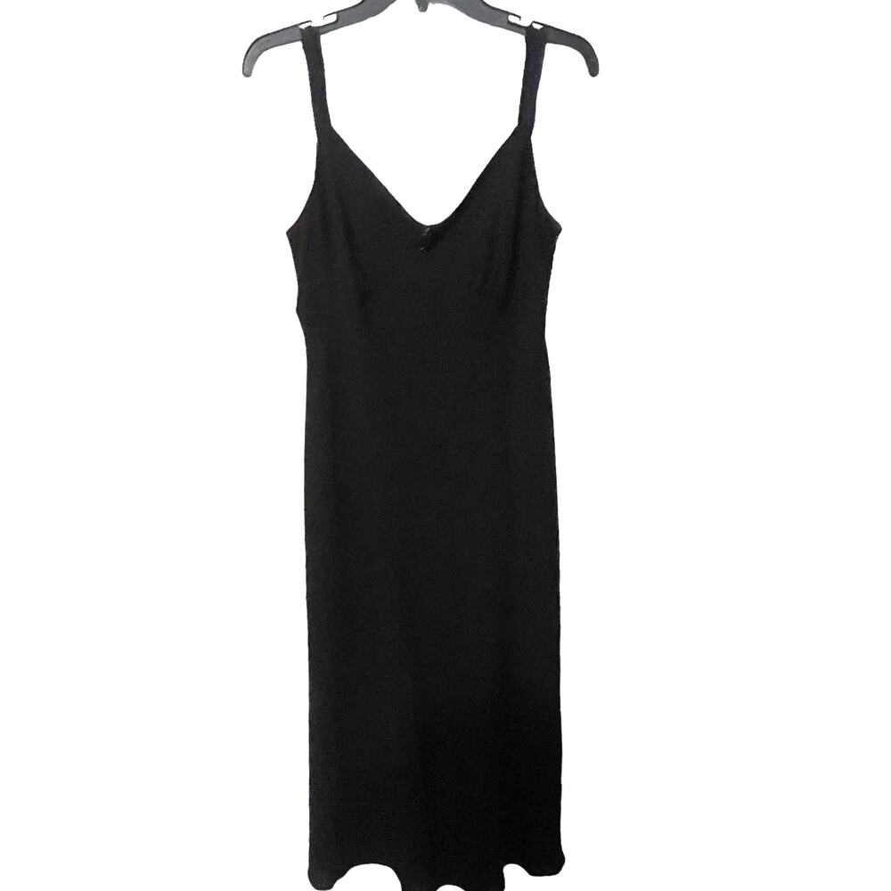 Evan Picone Midi Evening Gown Womens Size 12 Black Rhinestone Embellishment